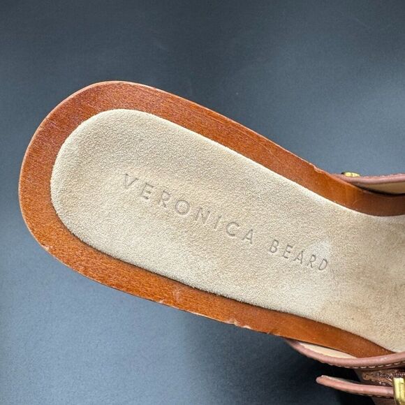 Veronica Beard Halifax Leather Studded Buckle Clogs - Picture 2 of 11